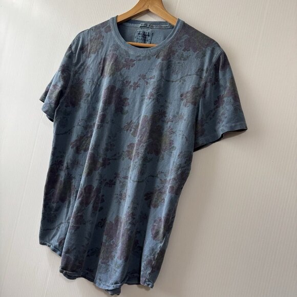 Vintage y2k Abercrombie & Fitch Garmen Dyed Floral Print T-shirt Top Sz L - Picture 9 of 14